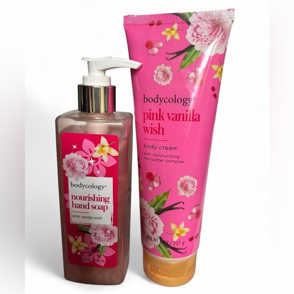 Pink Vanilla Wish Hand Soap / Body Cream Set